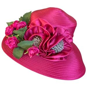 Giovannio Florence " Fuchsia Pink " Designer Couture Special Occasion Hat